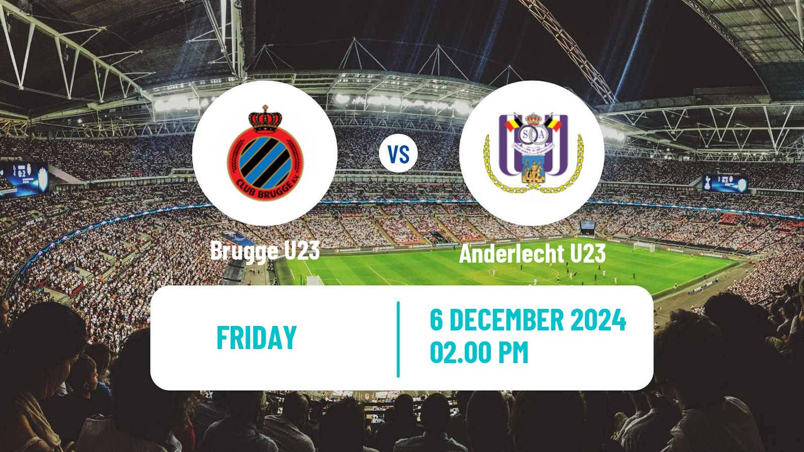 Soccer Belgian Сhallenger Pro League Brugge U23 - Anderlecht U23