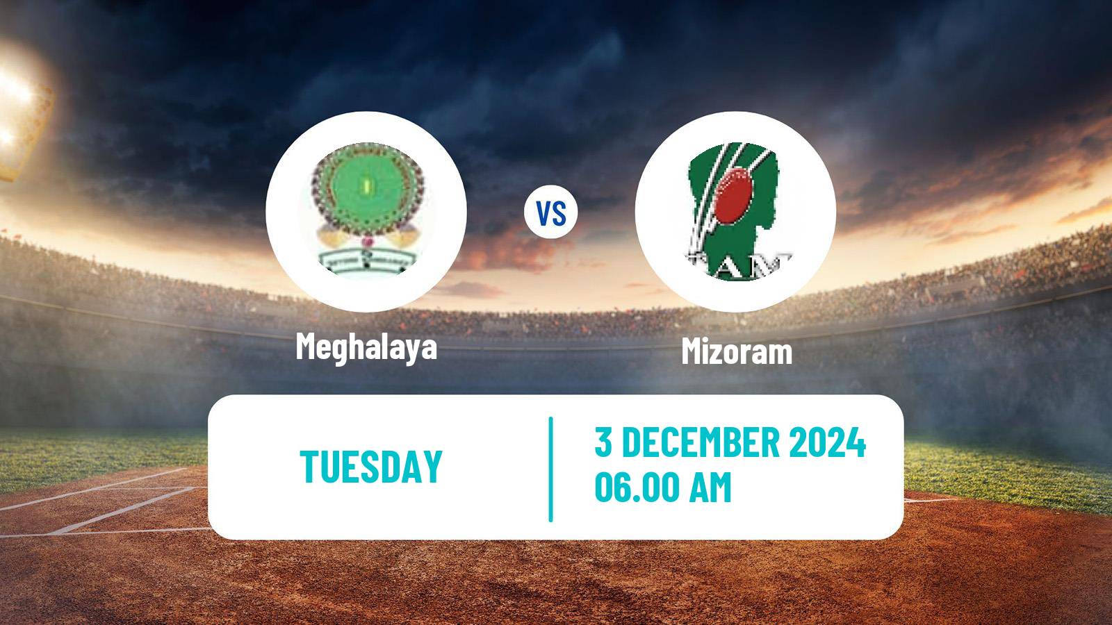 Cricket Syed Mushtaq Ali Trophy Meghalaya - Mizoram