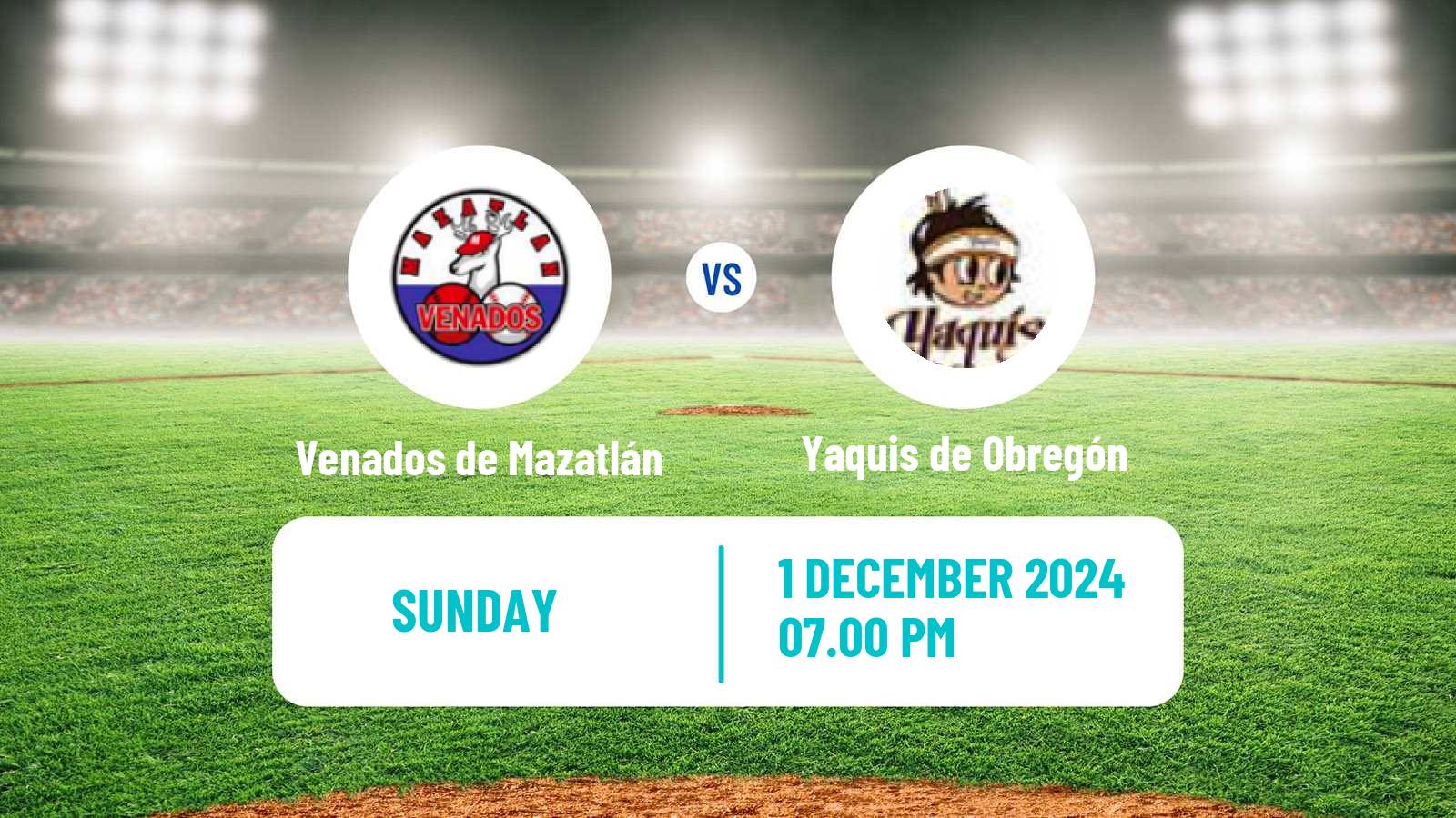 Baseball LMP Venados de Mazatlán - Yaquis de Obregón