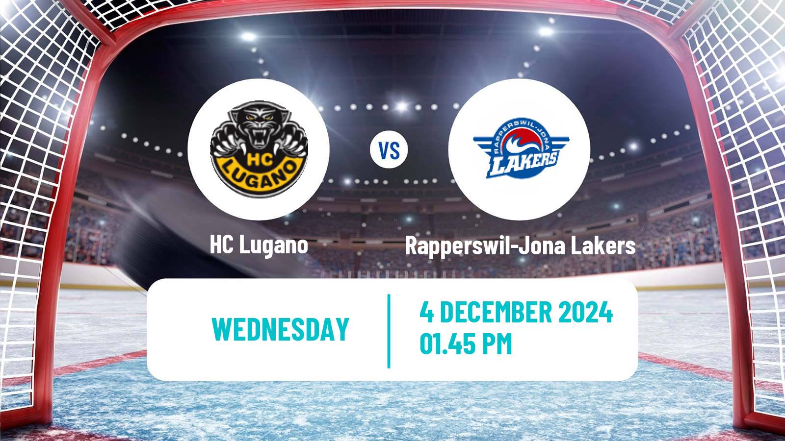 Hockey Swiss National League Hockey Lugano - Rapperswil-Jona Lakers