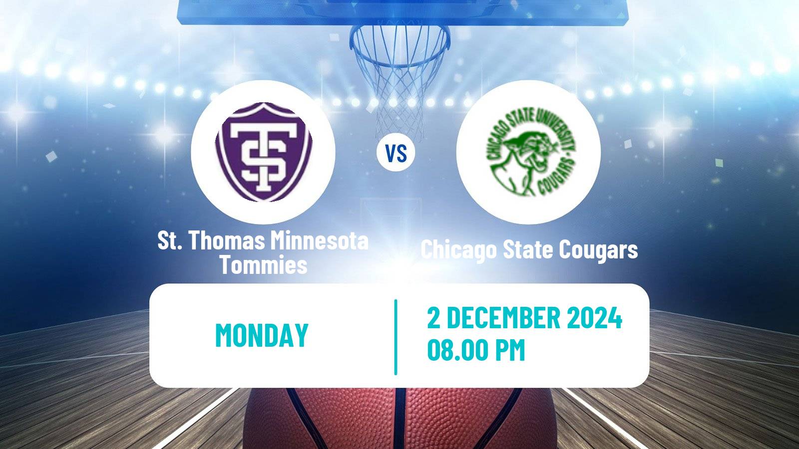 Basketball NCAA College Basketball St. Thomas Minnesota Tommies - Chicago State Cougars