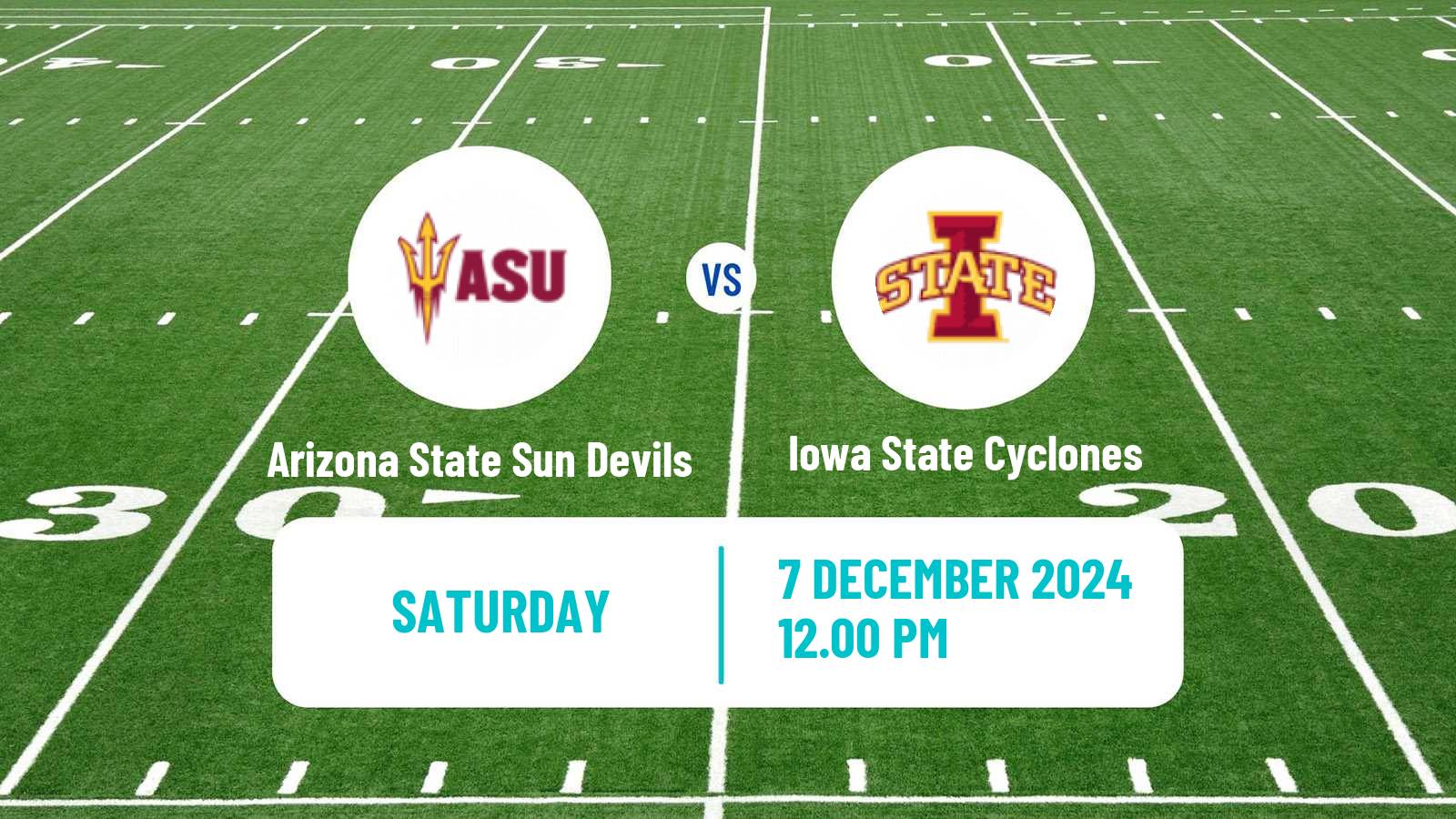 American football NCAA College Football Arizona State Sun Devils - Iowa State Cyclones