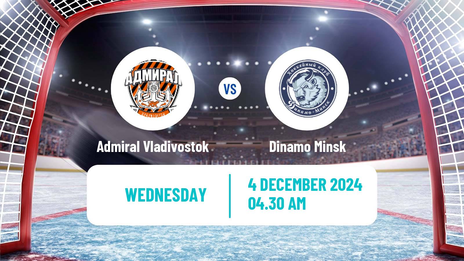 Hockey KHL Admiral Vladivostok - Dinamo Minsk