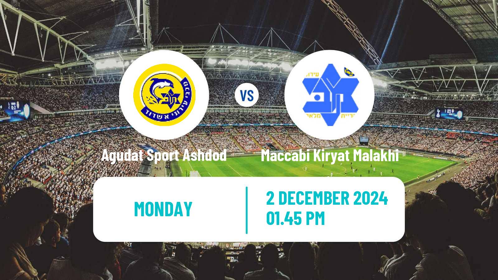 Soccer Israeli Liga Alef South Agudat Sport Ashdod - Maccabi Kiryat Malakhi