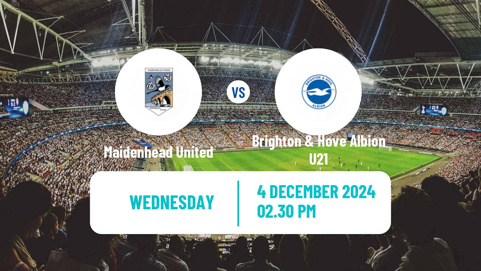 Soccer English National League Cup Maidenhead United - Brighton & Hove Albion U21