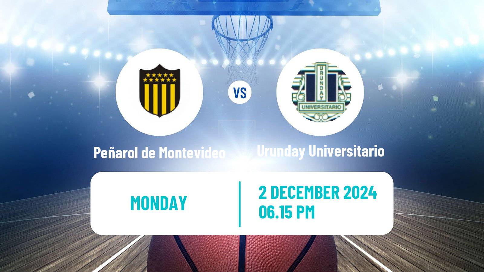 Basketball Uruguayan Liga Basketball Peñarol de Montevideo - Urunday Universitario