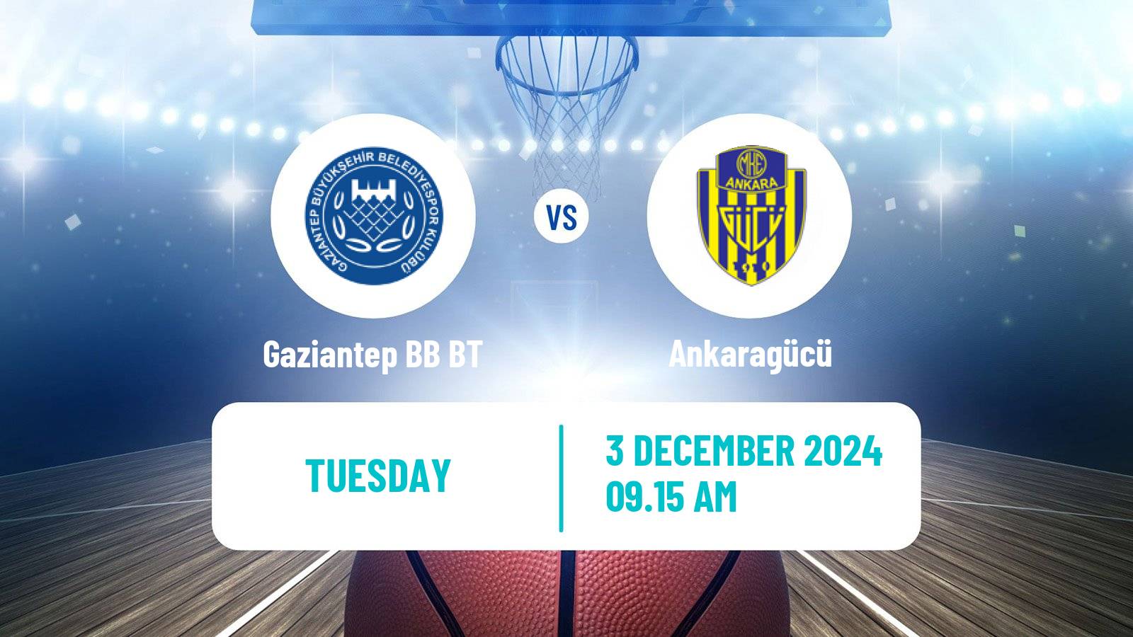 Basketball Turkish TBL Gaziantep BB BT - Ankaragücü