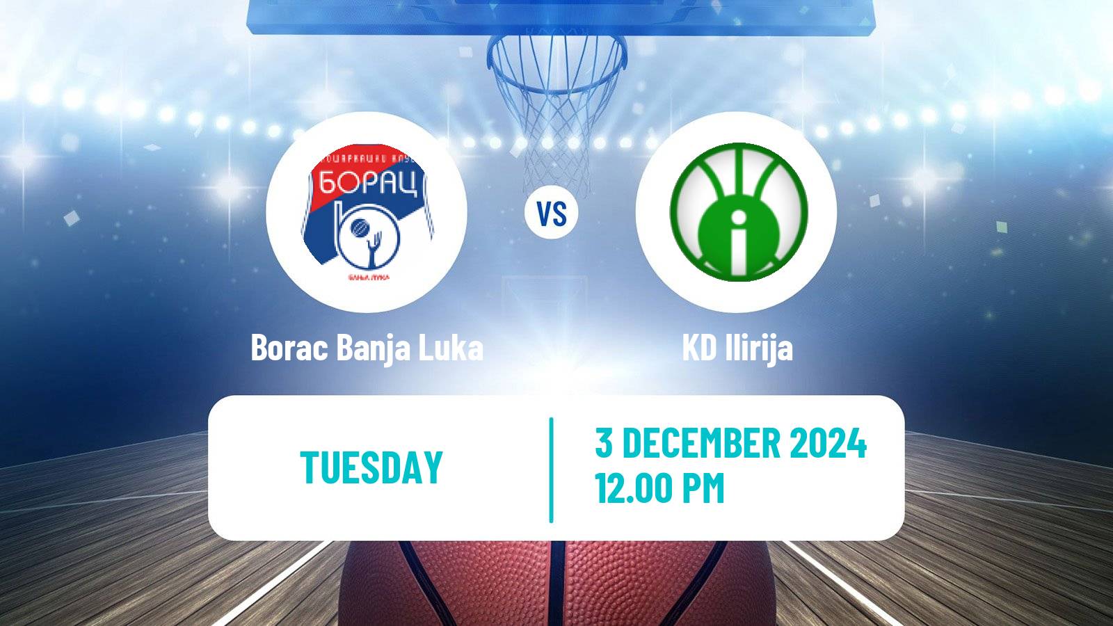 Basketball Adriatic League 2 Borac Banja Luka - Ilirija