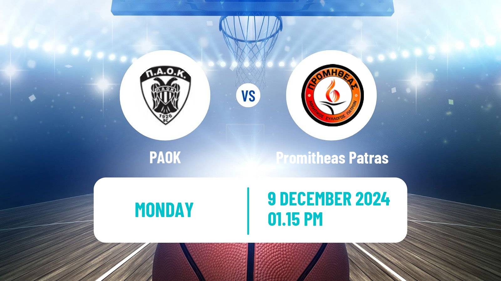 Basketball Greek Basket League A1 PAOK - Promitheas Patras