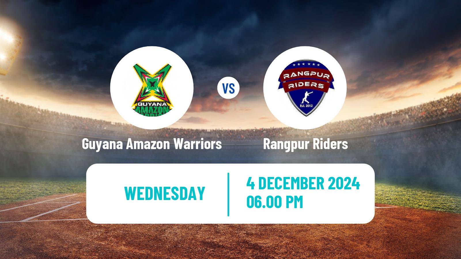 Cricket Global Super League Cricket Guyana Amazon Warriors - Rangpur Riders