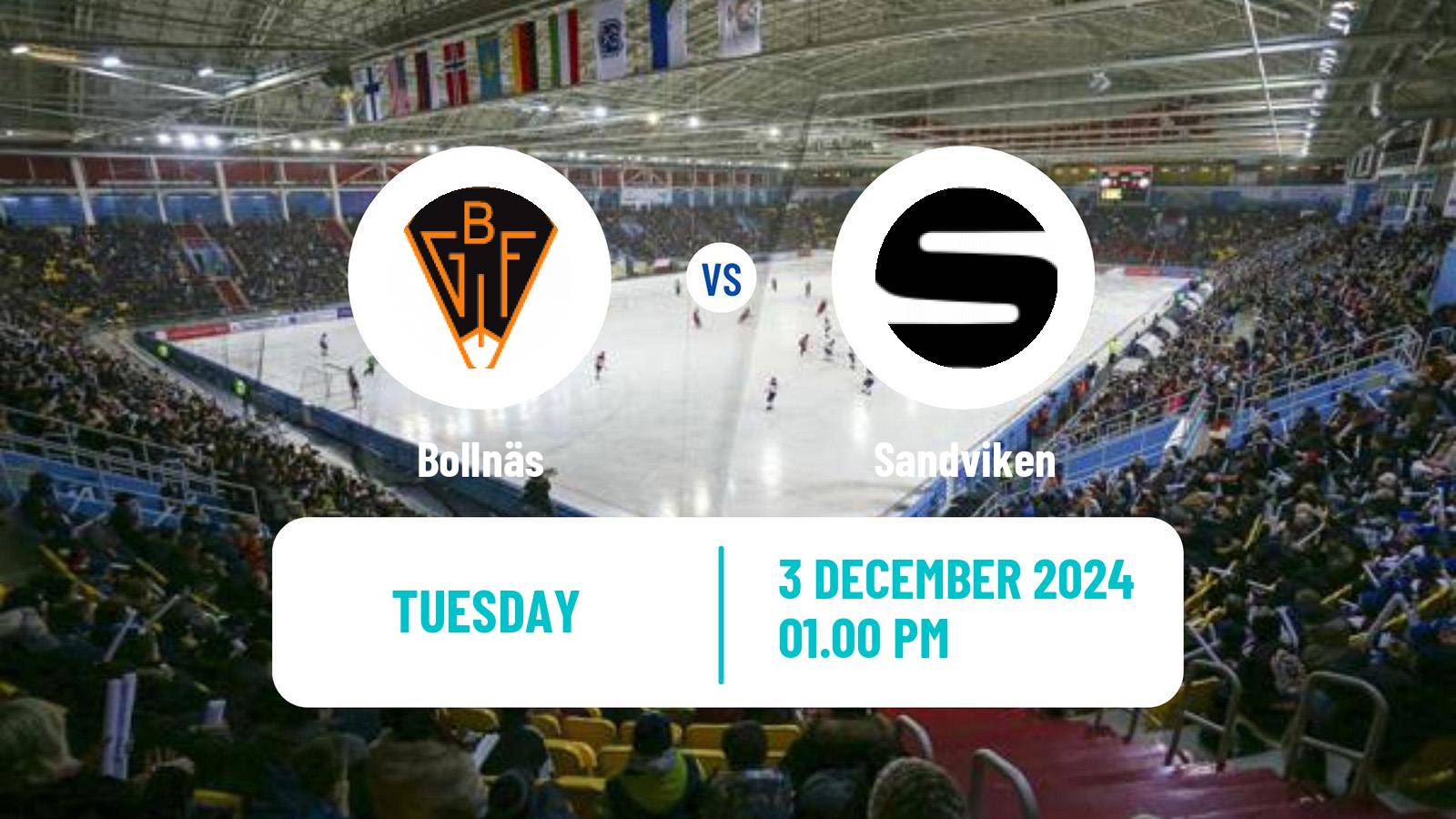 Bandy Swedish Elitserien Bandy Bollnäs - Sandviken