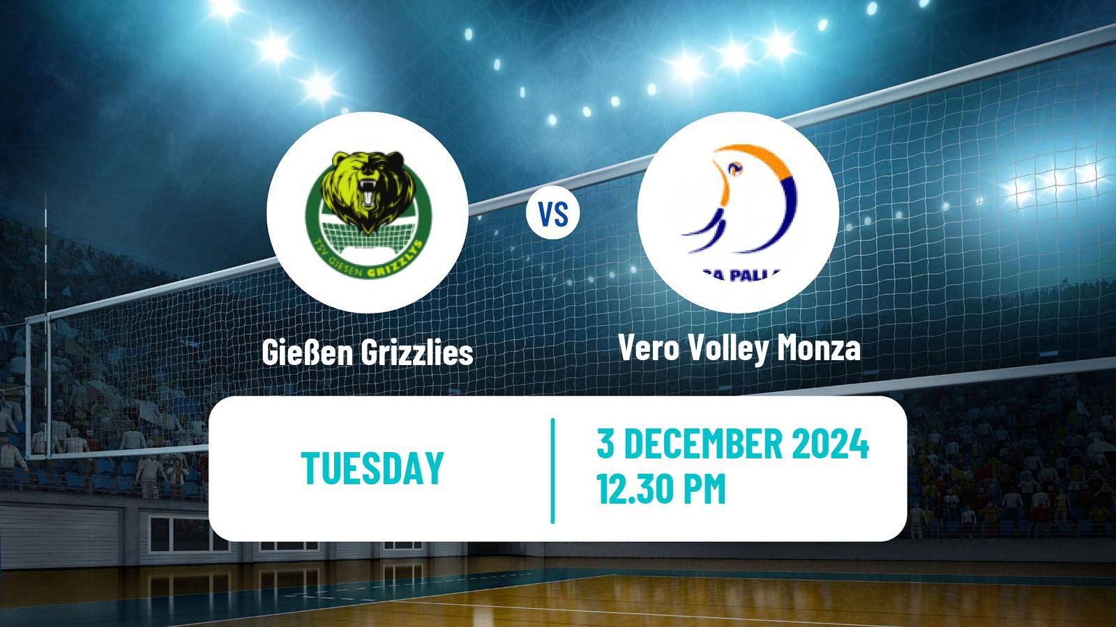 Volleyball CEV Champions League Gießen Grizzlies - Vero Volley Monza