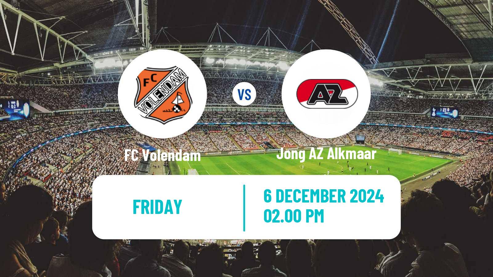 Soccer Dutch Eerste Divisie Volendam - Jong AZ Alkmaar