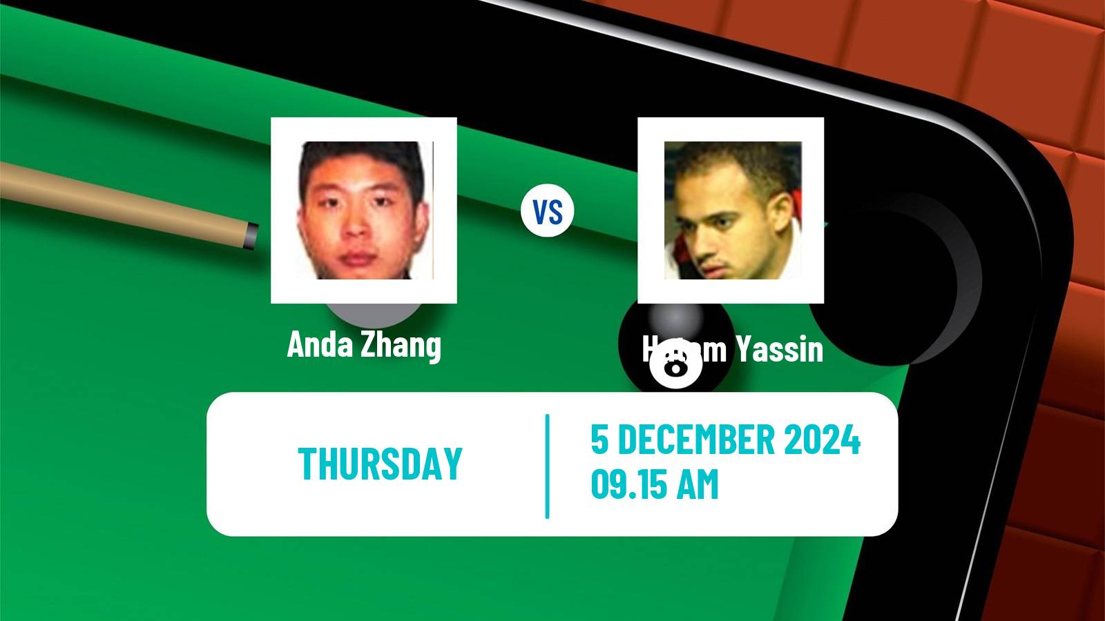 Snooker Snooker Shoot Out Anda Zhang - Hatem Yassin