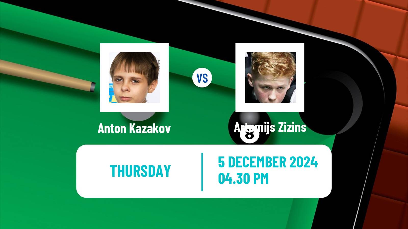 Snooker Snooker Shoot Out Anton Kazakov - Artemijs Zizins