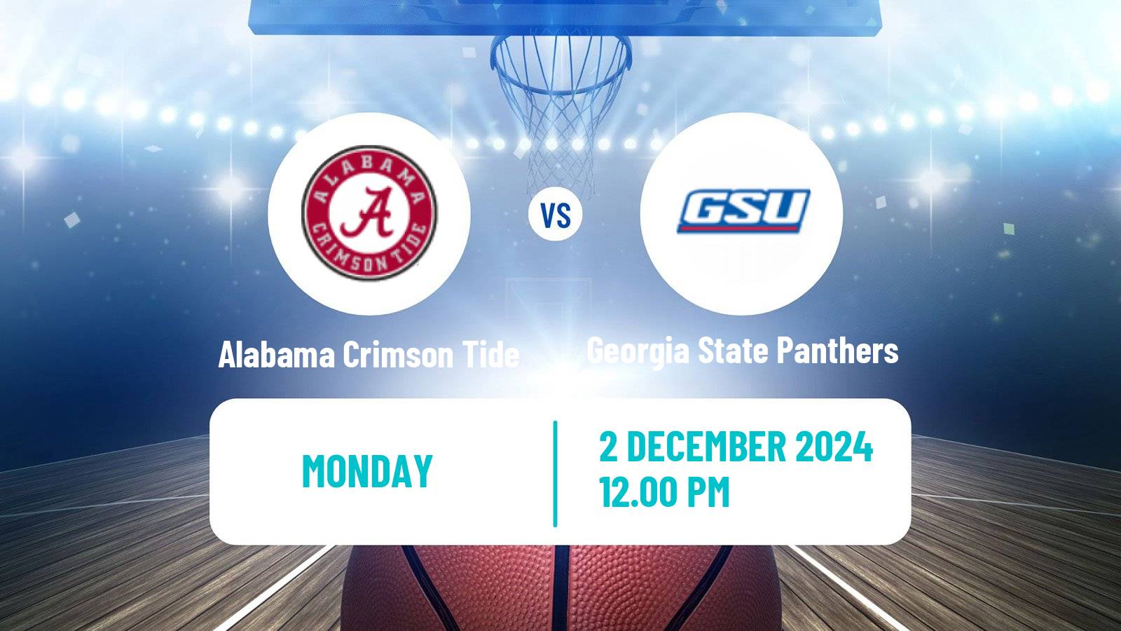 Basketball NCAA College Basketball Women Alabama Crimson Tide - Georgia State Panthers