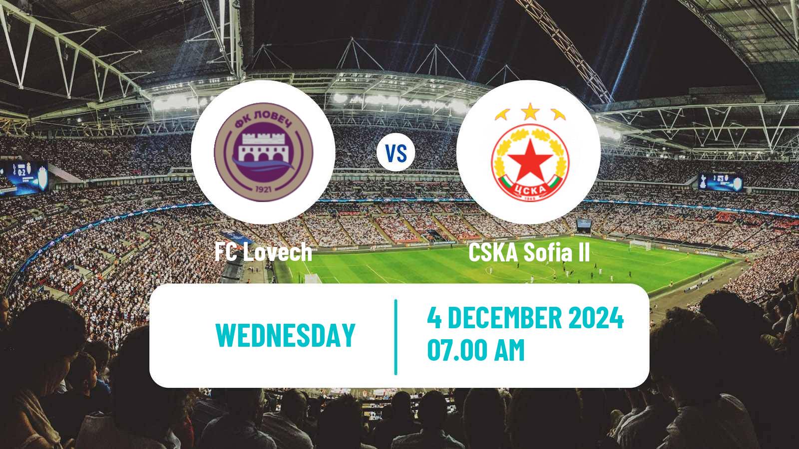 Soccer Bulgarian Vtora Liga Lovech - CSKA Sofia II