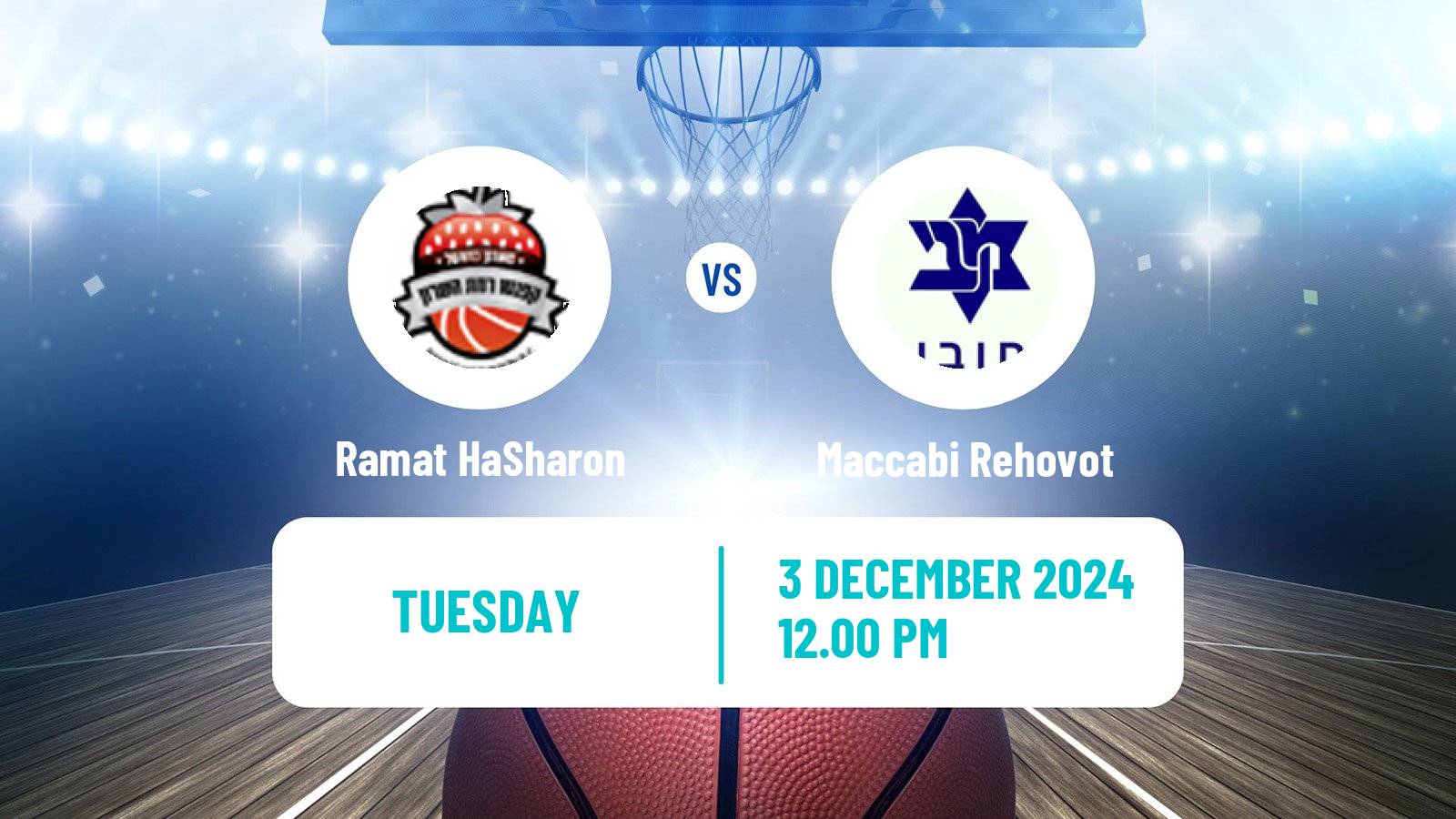 Basketball Israeli Liga Leumit Basketball Ramat HaSharon - Maccabi Rehovot