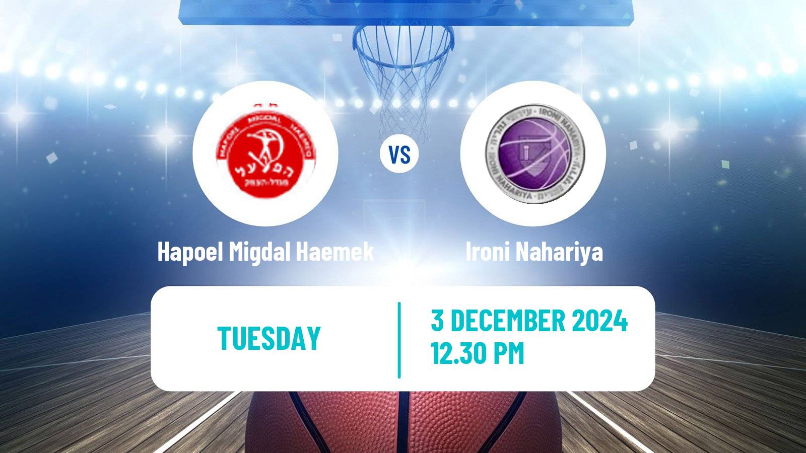 Basketball Israeli Liga Leumit Basketball Hapoel Migdal Haemek - Ironi Nahariya