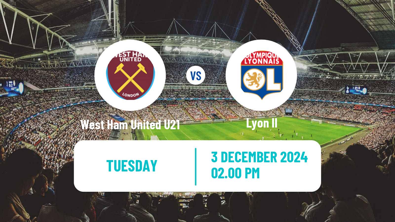 Soccer English Premier League International Cup West Ham United U21 - Lyon II