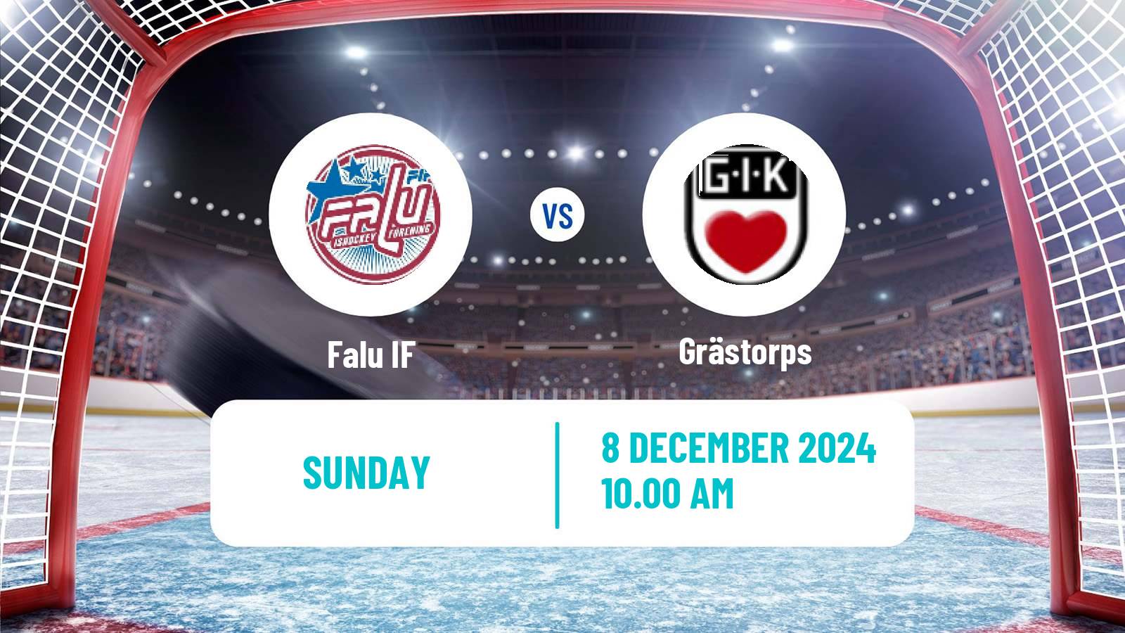 Hockey Swedish HockeyEttan Vastra Falu - Grästorps