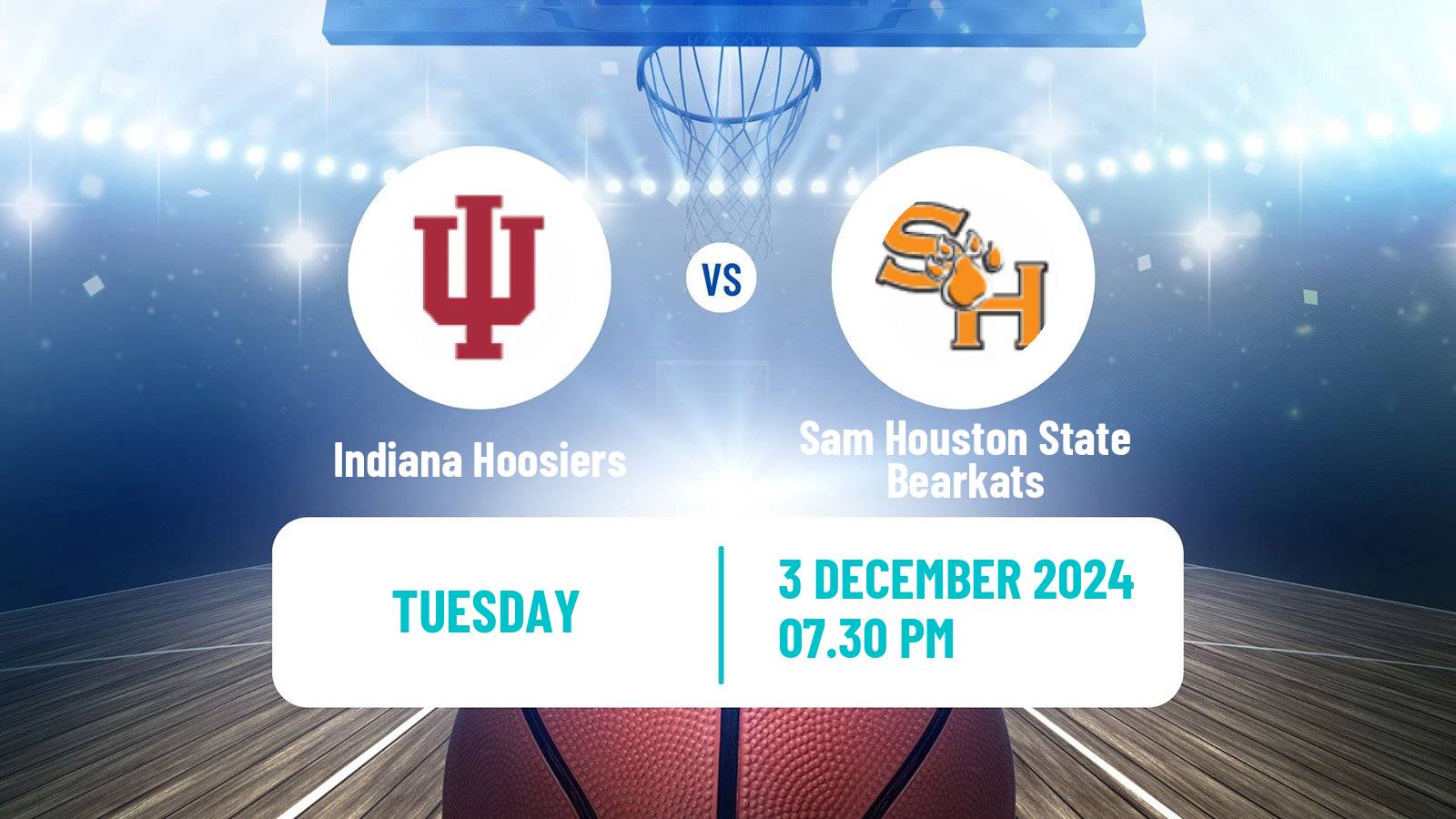 Basketball NCAA College Basketball Indiana Hoosiers - Sam Houston State Bearkats