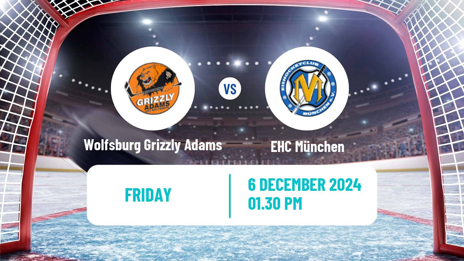 Hockey German Ice Hockey League Wolfsburg Grizzly Adams - EHC München