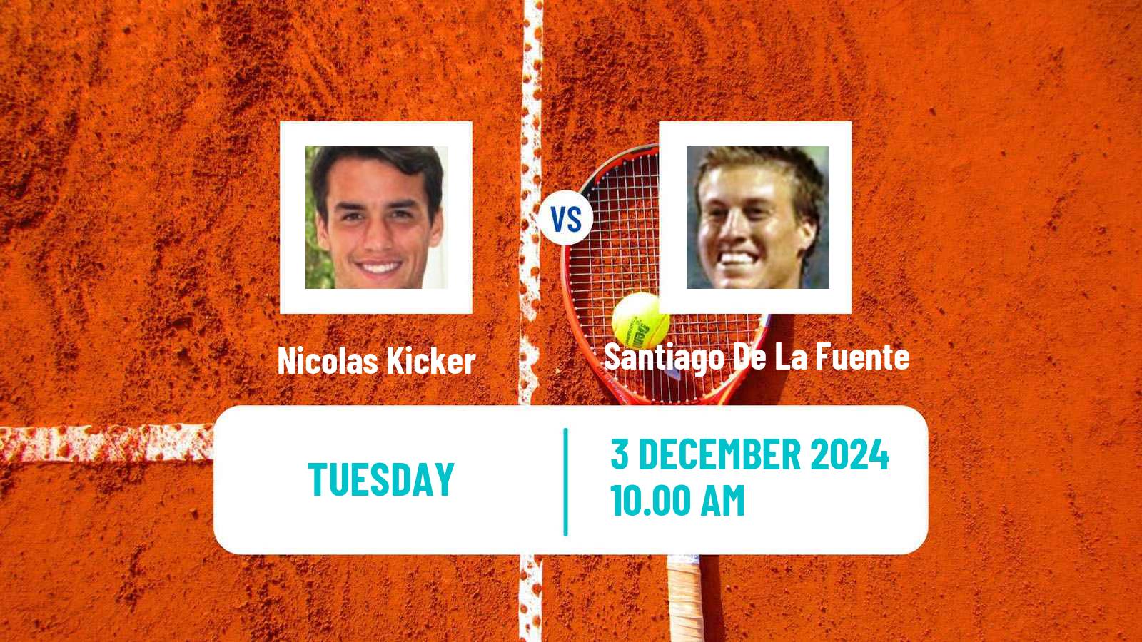 Tennis ITF M15 Santiago 3 Men Nicolas Kicker - Santiago De La Fuente