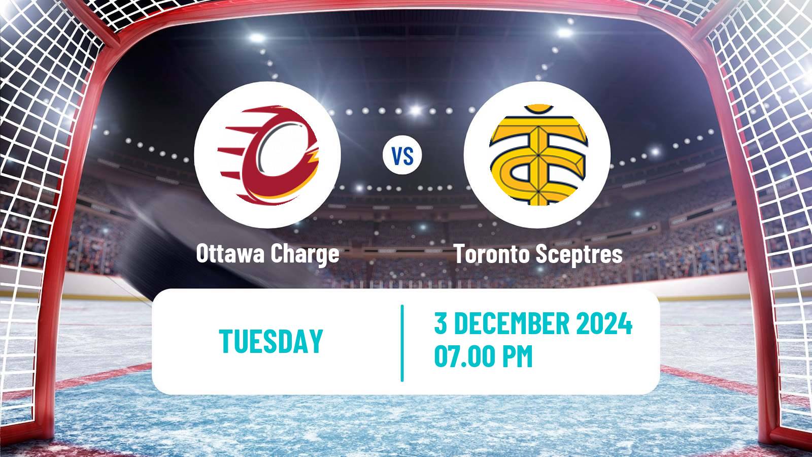 Hockey PWHL Women Ottawa Charge - Toronto Sceptres