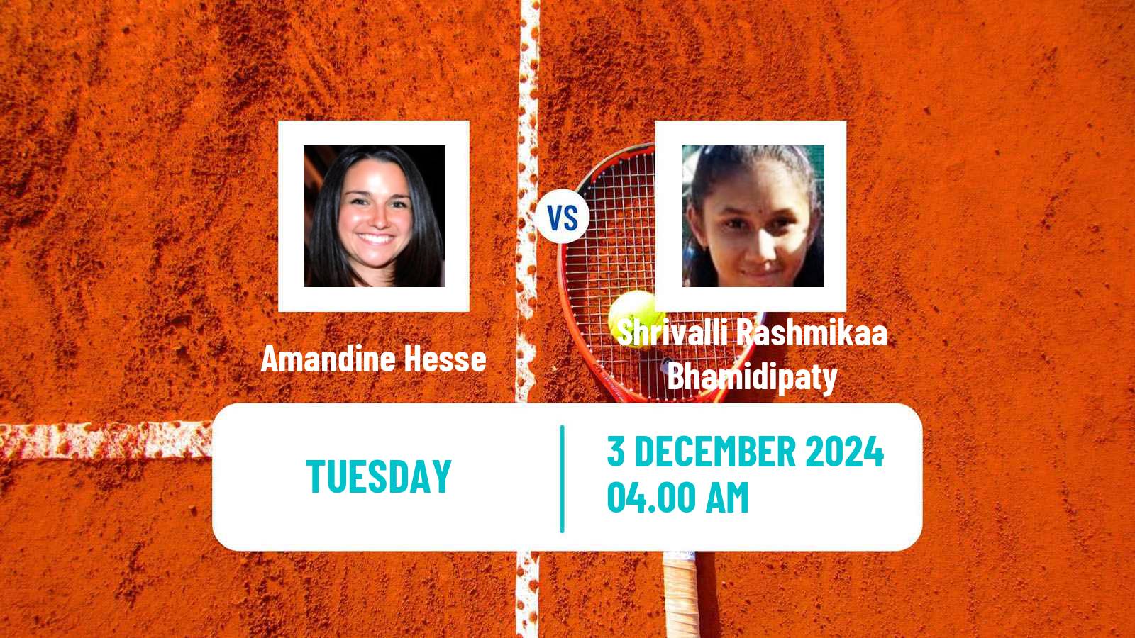 Tennis ITF W100 Dubai Women Amandine Hesse - Shrivalli Rashmikaa Bhamidipaty