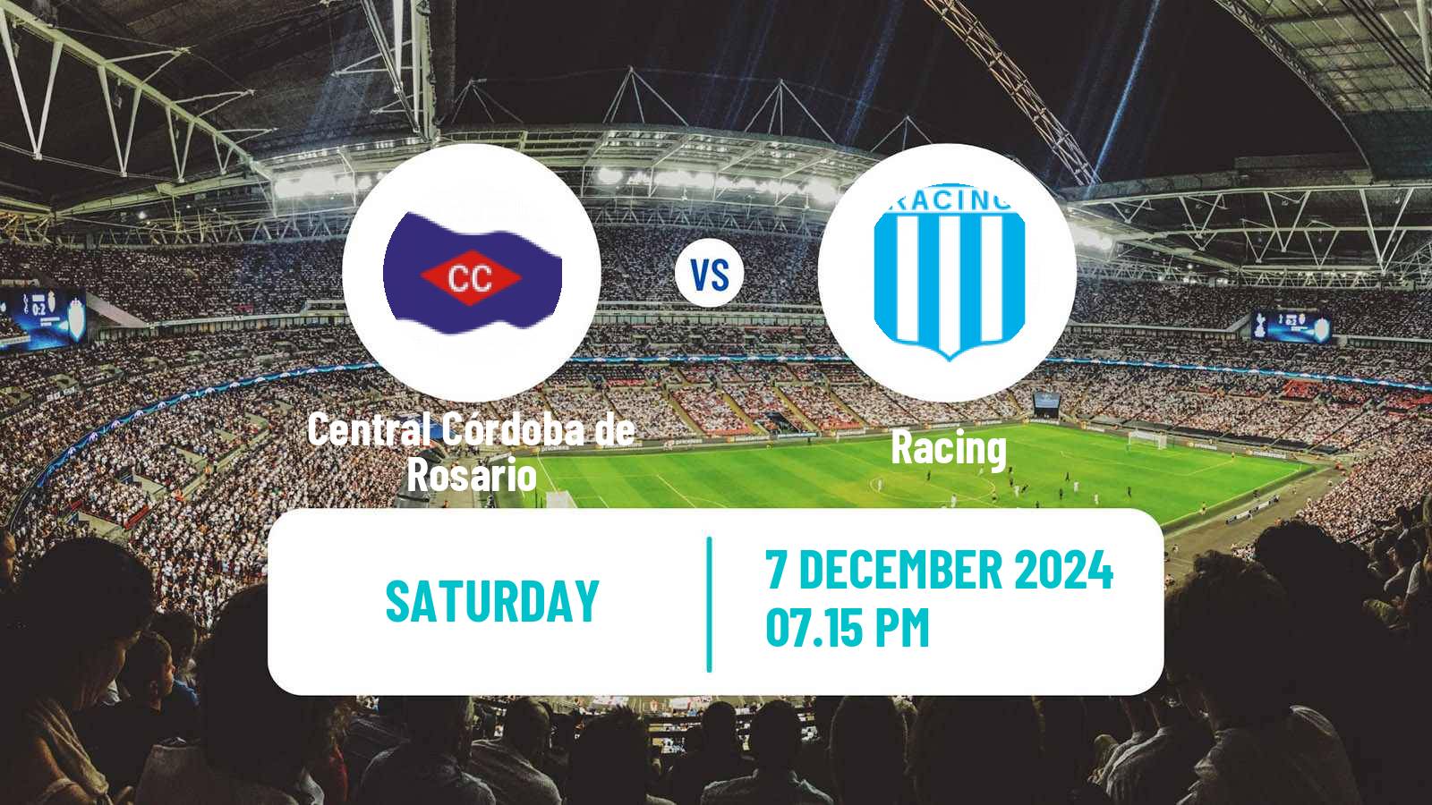 Soccer Argentinian Liga Profesional Central Córdoba de Rosario - Racing