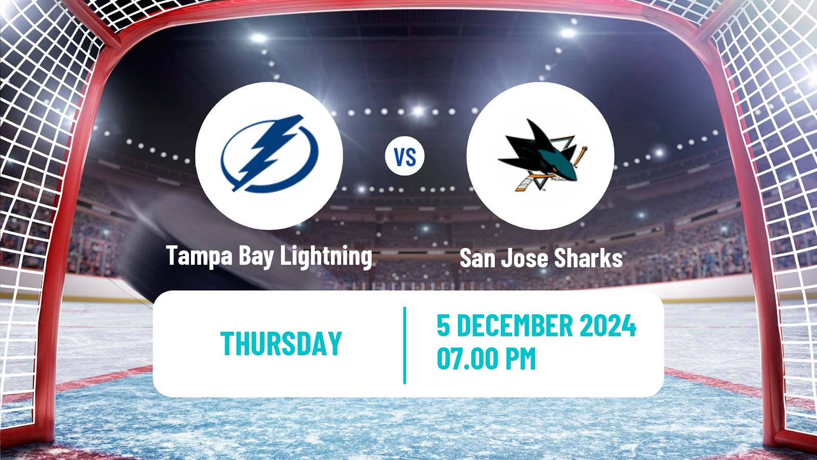 Hockey NHL Tampa Bay Lightning - San Jose Sharks