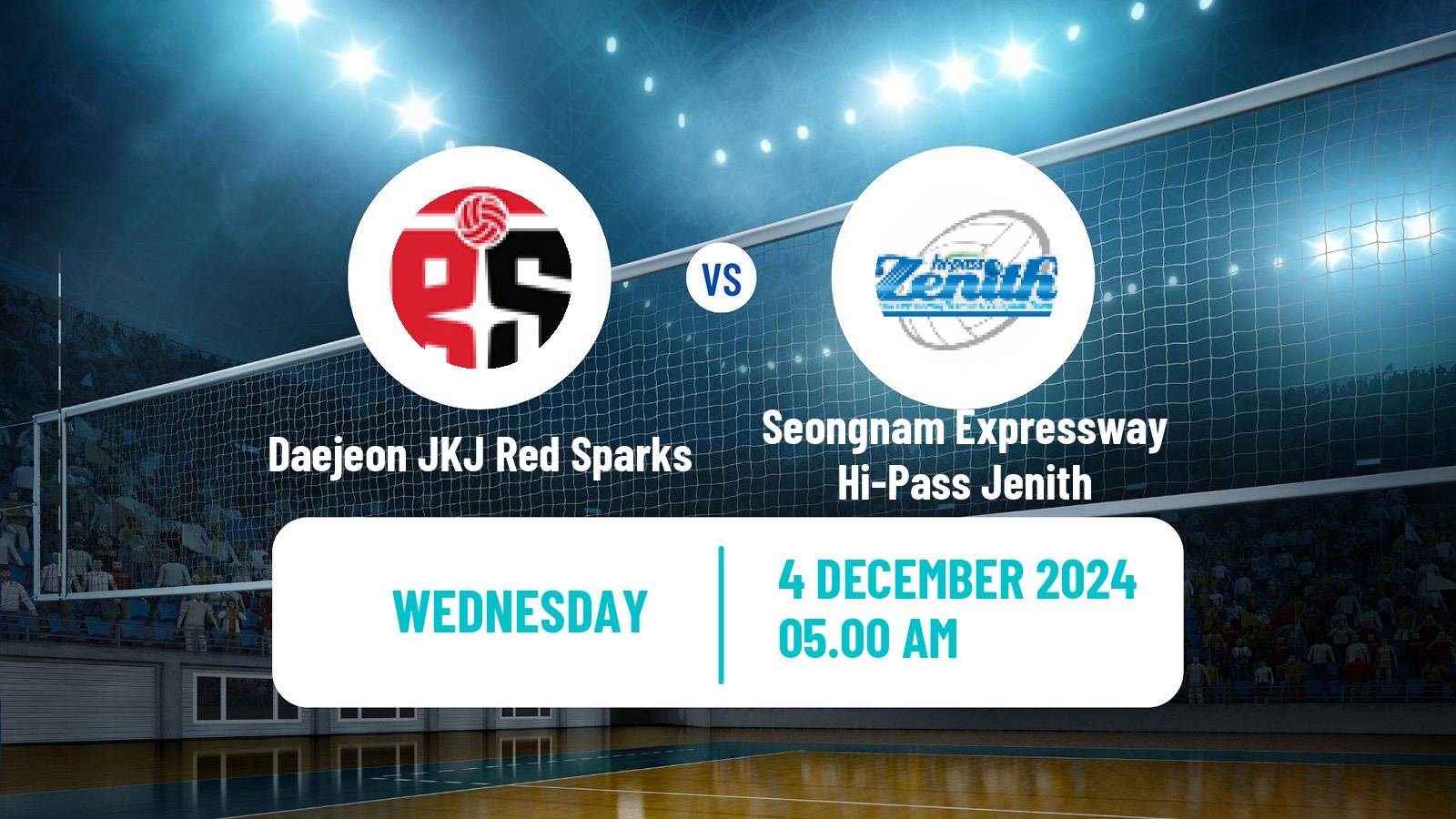 Volleyball South Korean V-League Women Daejeon JKJ Red Sparks - Seongnam Expressway Hi-Pass Jenith