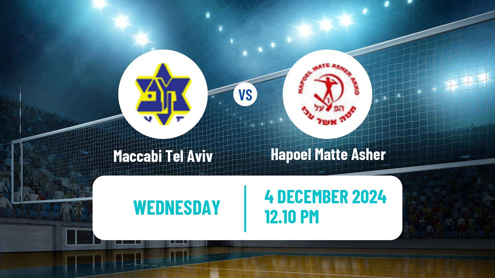 Volleyball Israeli Premier League Volleyball Maccabi Tel Aviv - Hapoel Matte Asher