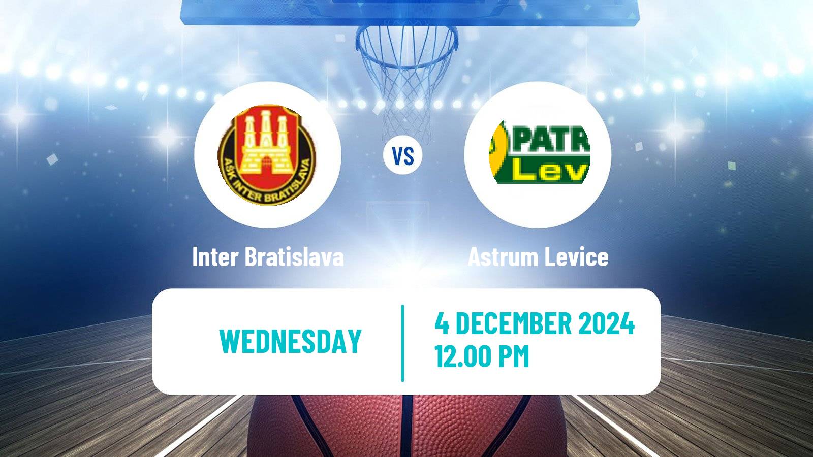 Basketball Slovak Extraliga Basketball Inter Bratislava - Astrum Levice