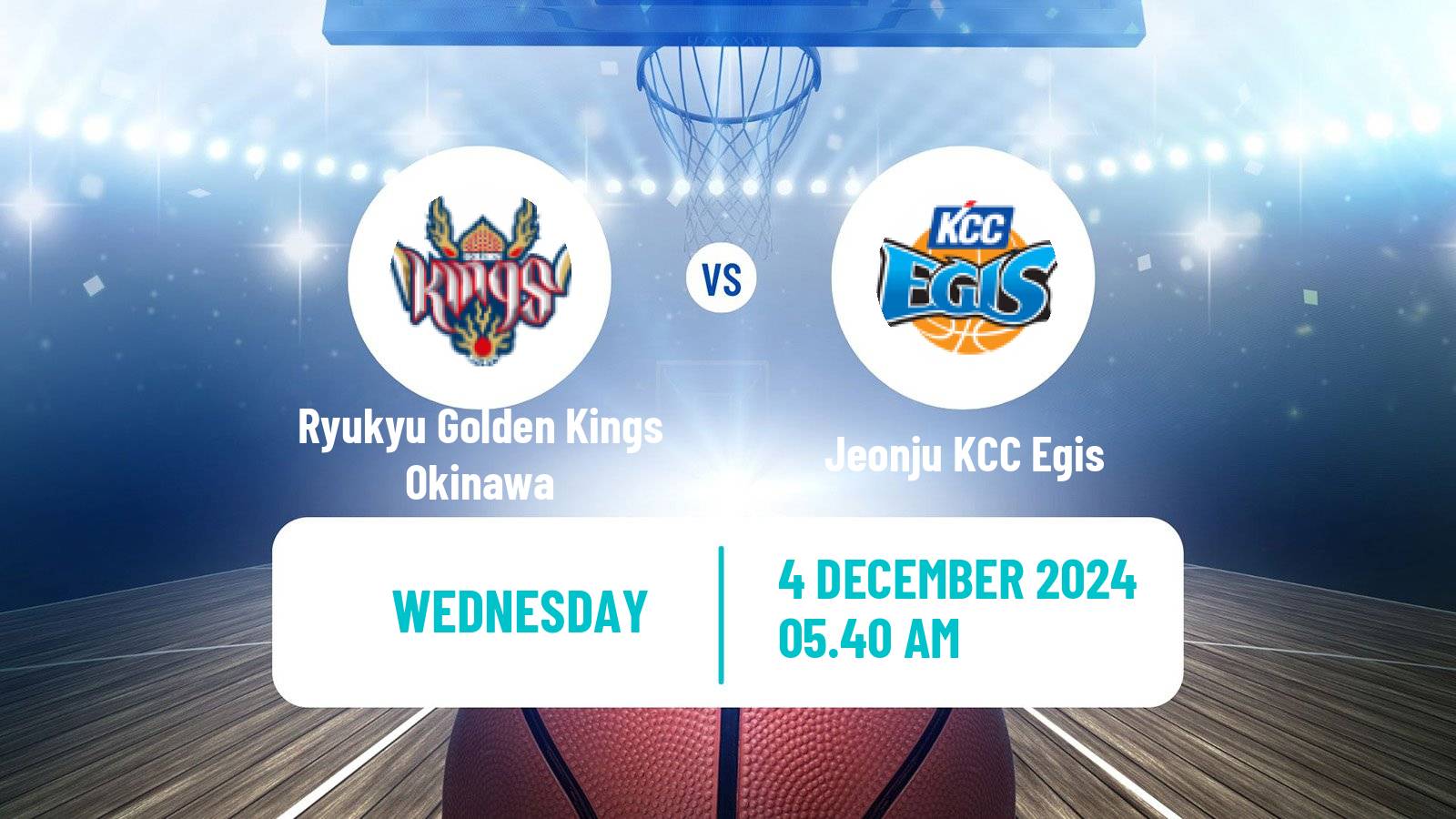 Basketball EASL Basketball Ryukyu Golden Kings Okinawa - Jeonju KCC Egis