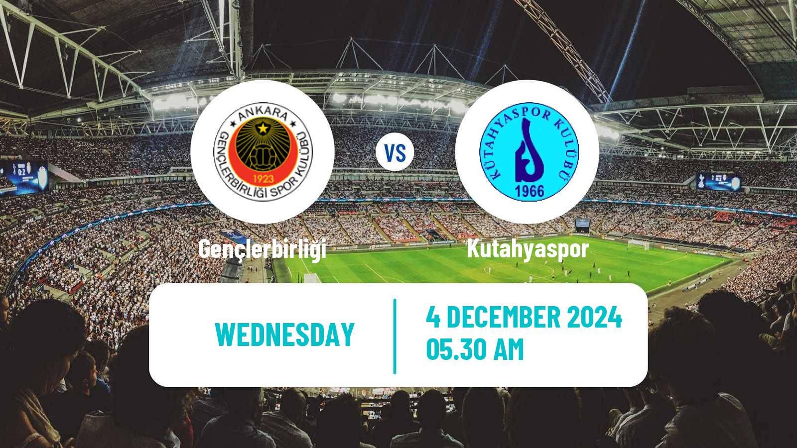 Soccer Turkish Cup Gençlerbirliği - Kutahyaspor