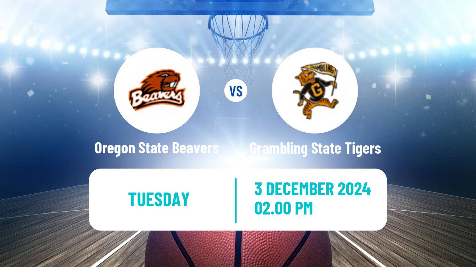 Basketball NCAA College Basketball Women Oregon State Beavers - Grambling State Tigers