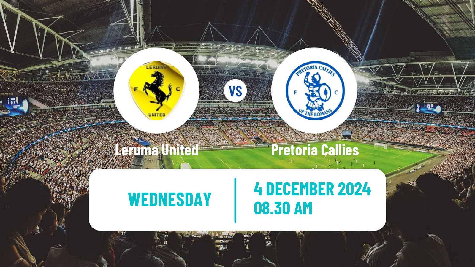 Soccer South African Nedbank Cup Leruma United - Pretoria Callies