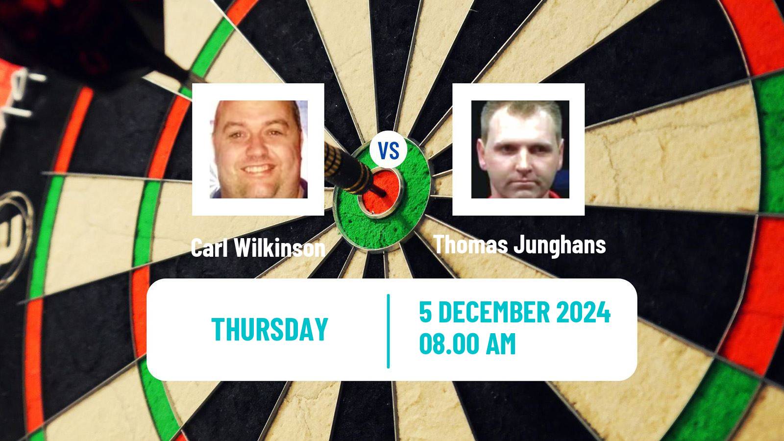 Darts Wdf World Championship Carl Wilkinson - Thomas Junghans