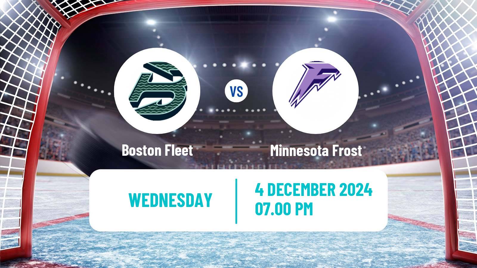 Hockey PWHL Women Boston Fleet - Minnesota Frost