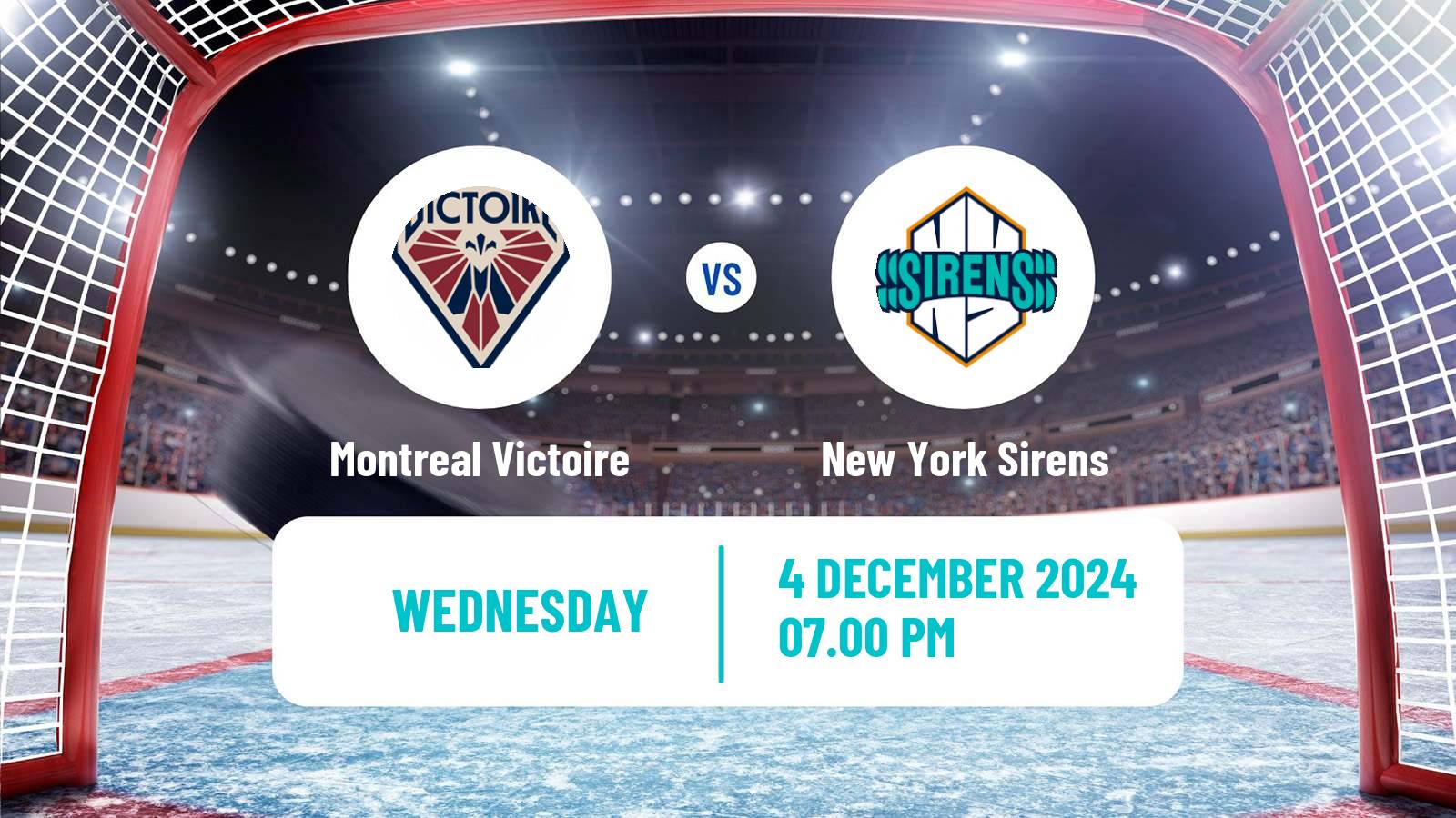 Hockey PWHL Women Montreal Victoire - New York Sirens