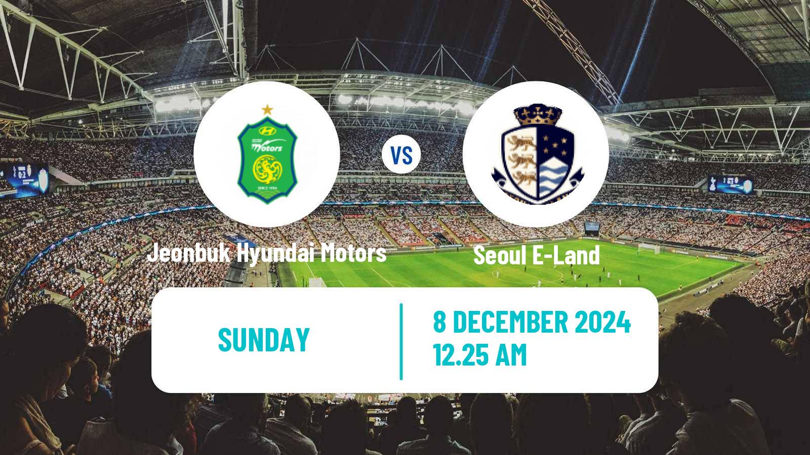 Soccer South Korean K-League 1 Jeonbuk Hyundai Motors - Seoul E-Land