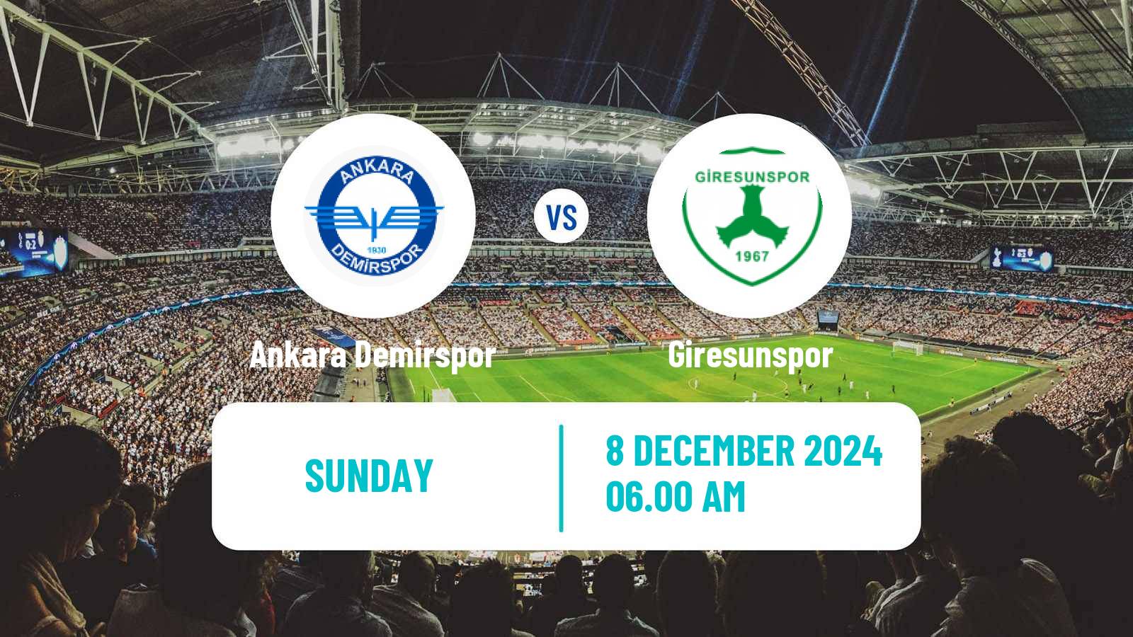 Soccer Turkish Second League Red Group Ankara Demirspor - Giresunspor