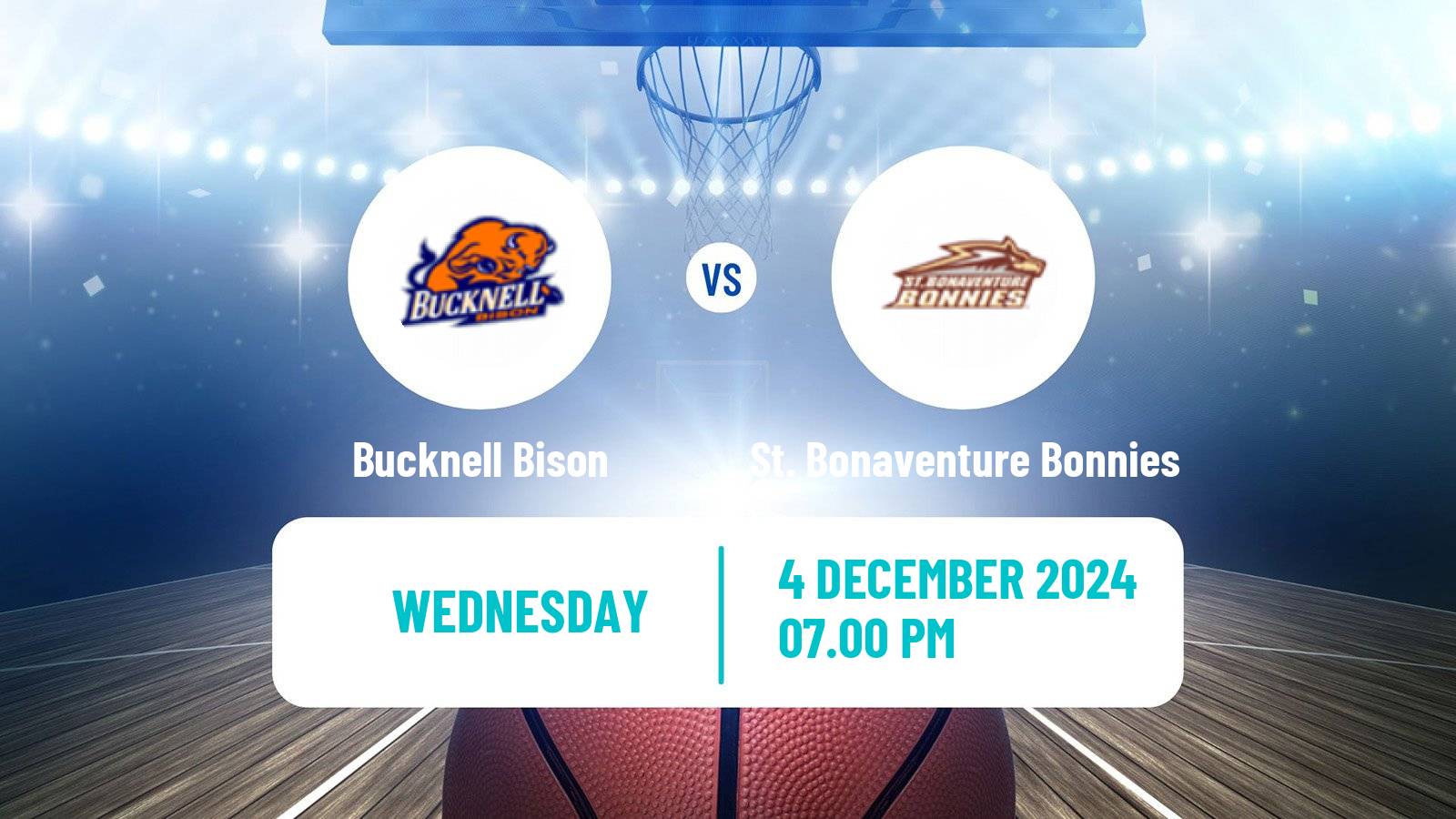 Basketball NCAA College Basketball Bucknell Bison - St. Bonaventure Bonnies