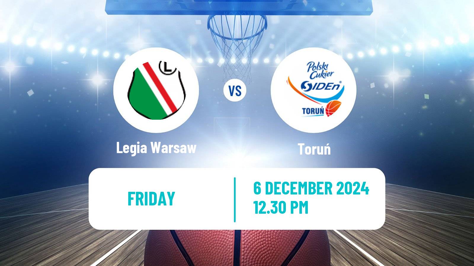 Basketball Polish Basket Liga Legia Warsaw - Toruń