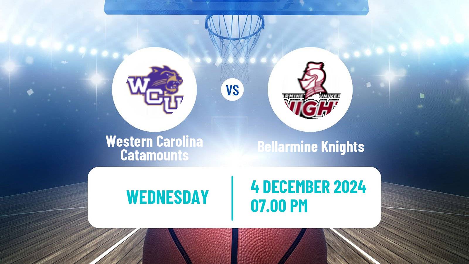 Basketball NCAA College Basketball Western Carolina Catamounts - Bellarmine Knights