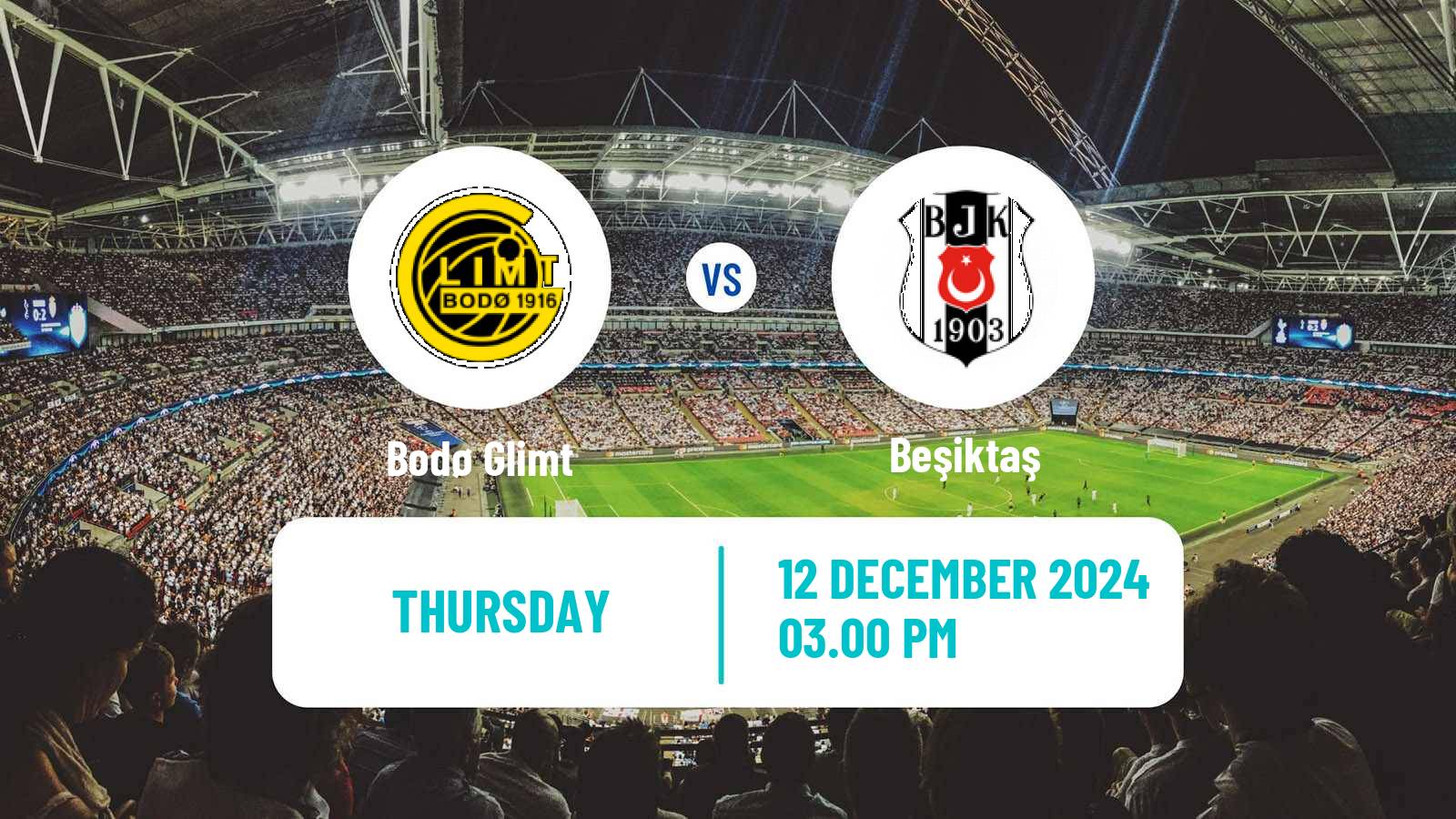 Soccer UEFA Europa League Bodø Glimt - Beşiktaş