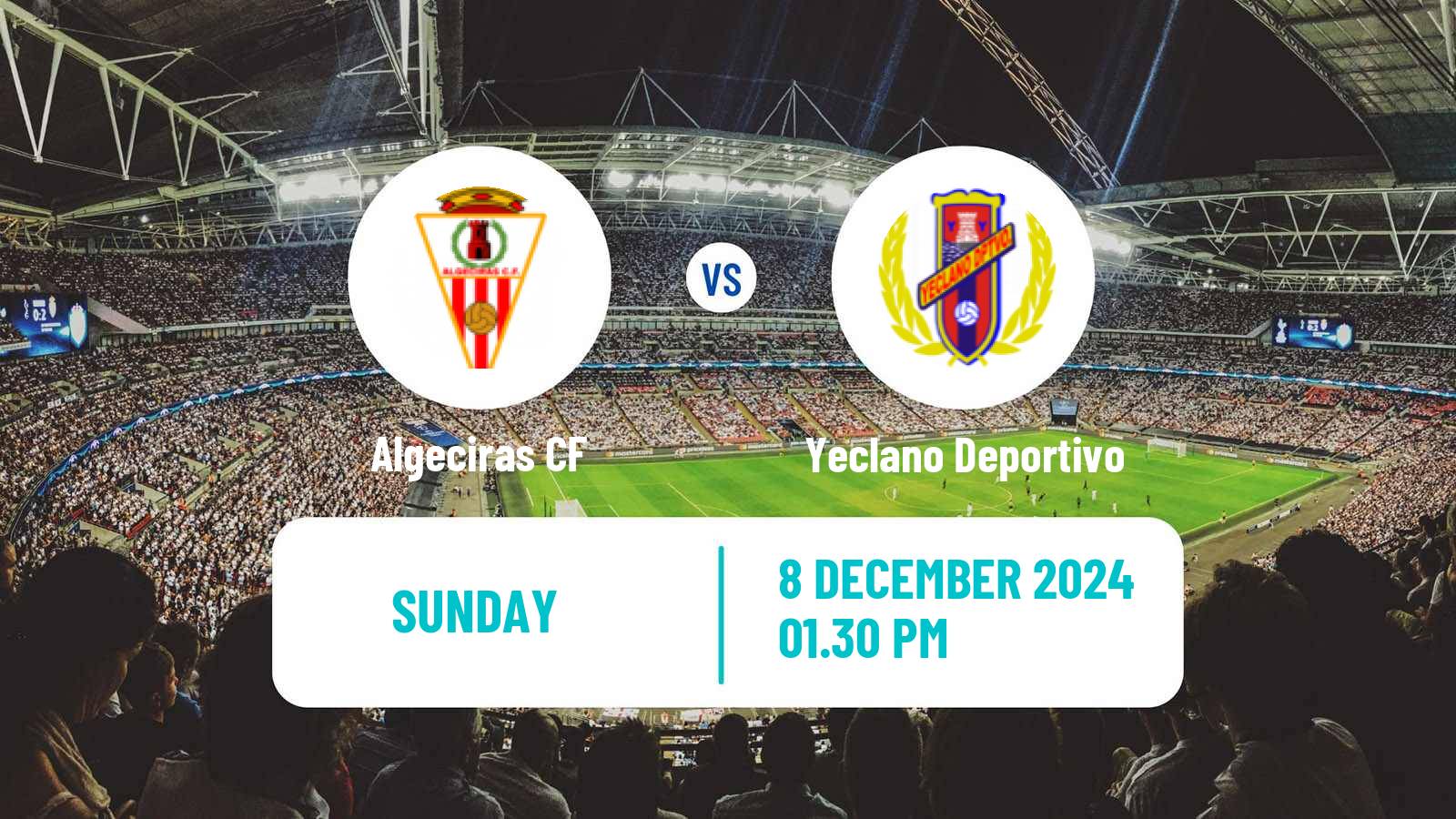 Soccer Spanish Primera RFEF Group 2 Algeciras - Yeclano Deportivo