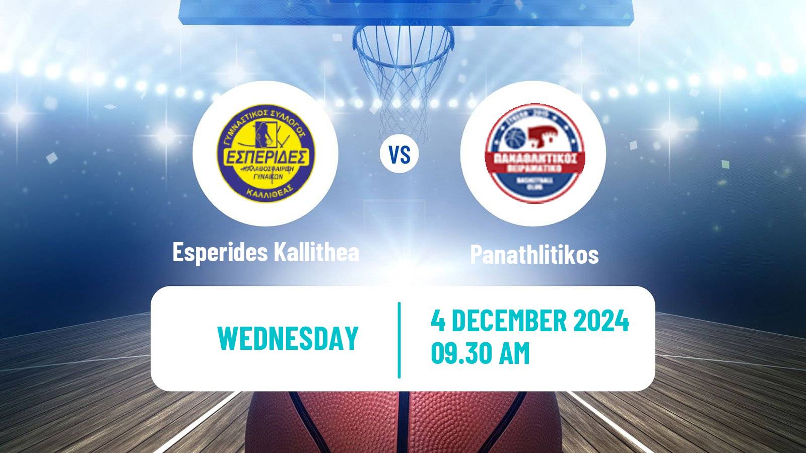 Basketball Greek Cup Basketball Women Esperides Kallithea - Panathlitikos